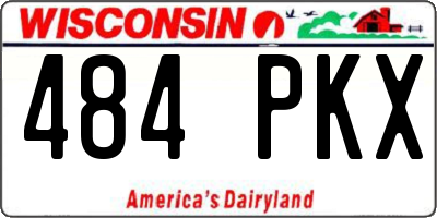 WI license plate 484PKX