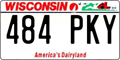 WI license plate 484PKY