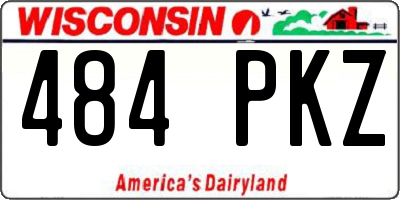 WI license plate 484PKZ