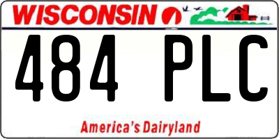 WI license plate 484PLC