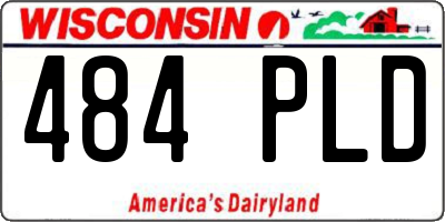 WI license plate 484PLD