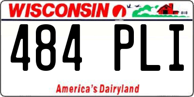 WI license plate 484PLI