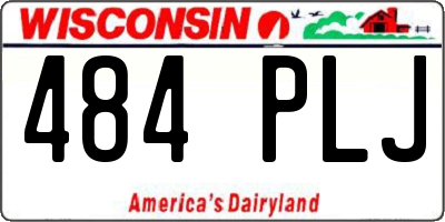 WI license plate 484PLJ