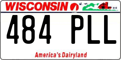 WI license plate 484PLL