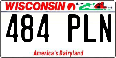 WI license plate 484PLN