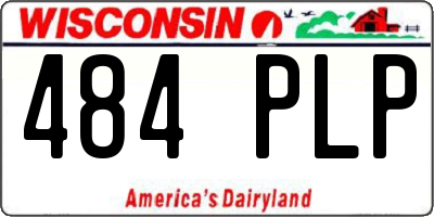 WI license plate 484PLP