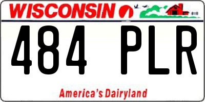 WI license plate 484PLR