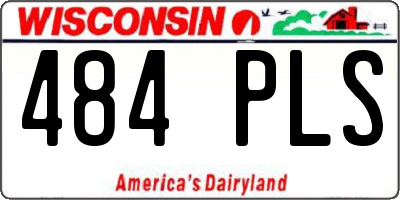 WI license plate 484PLS