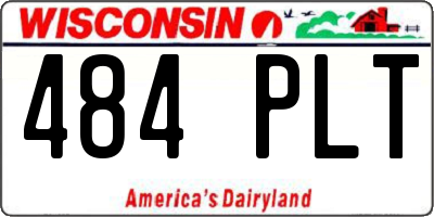 WI license plate 484PLT