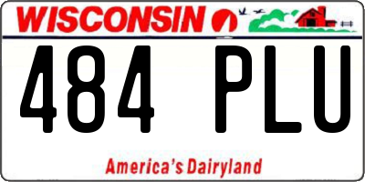 WI license plate 484PLU