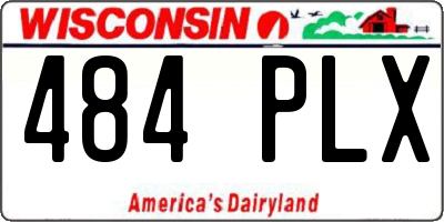WI license plate 484PLX