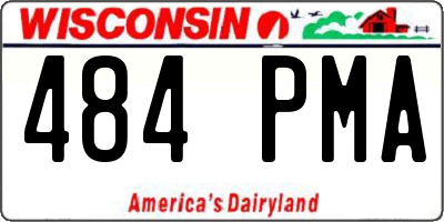 WI license plate 484PMA