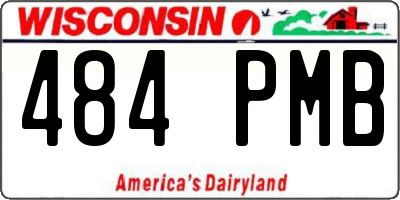 WI license plate 484PMB