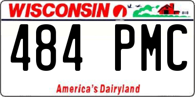 WI license plate 484PMC