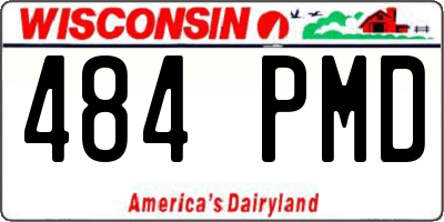 WI license plate 484PMD