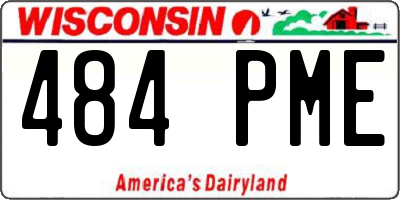 WI license plate 484PME