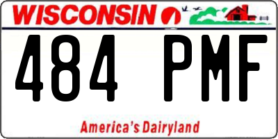 WI license plate 484PMF
