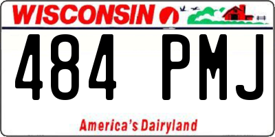 WI license plate 484PMJ