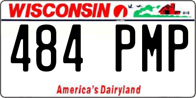 WI license plate 484PMP