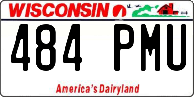 WI license plate 484PMU