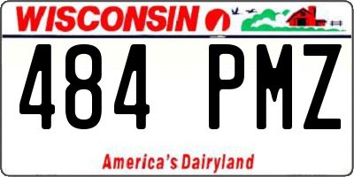 WI license plate 484PMZ