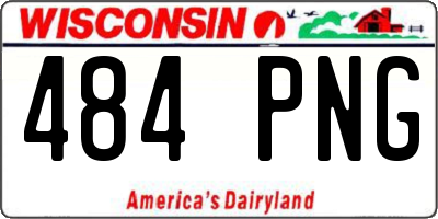 WI license plate 484PNG