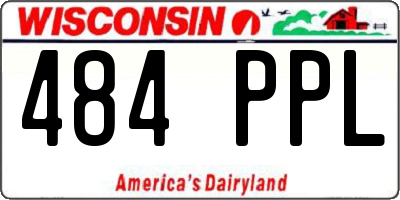 WI license plate 484PPL