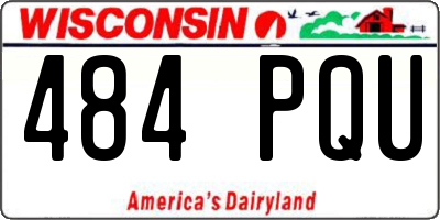 WI license plate 484PQU