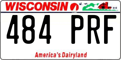 WI license plate 484PRF