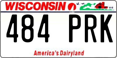 WI license plate 484PRK