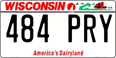 WI license plate 484PRY