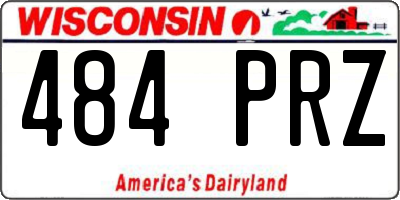 WI license plate 484PRZ