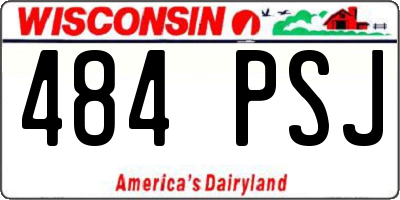 WI license plate 484PSJ