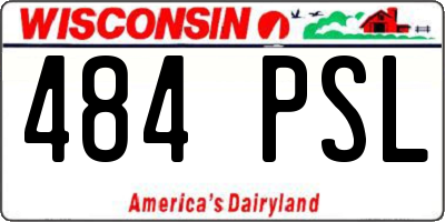 WI license plate 484PSL
