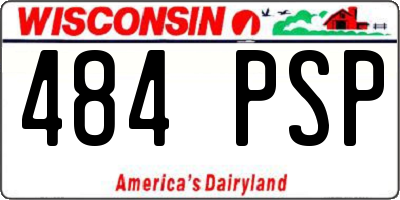 WI license plate 484PSP
