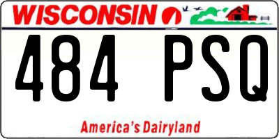 WI license plate 484PSQ