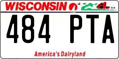 WI license plate 484PTA