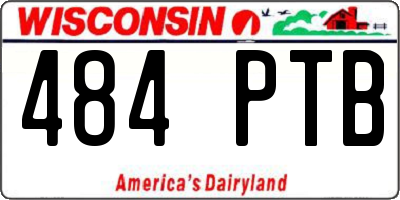 WI license plate 484PTB