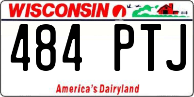 WI license plate 484PTJ