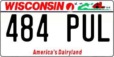 WI license plate 484PUL