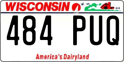 WI license plate 484PUQ