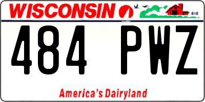 WI license plate 484PWZ