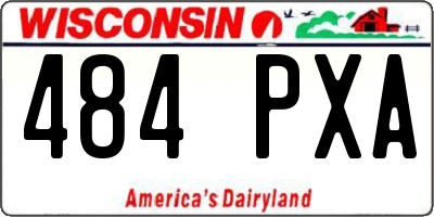 WI license plate 484PXA
