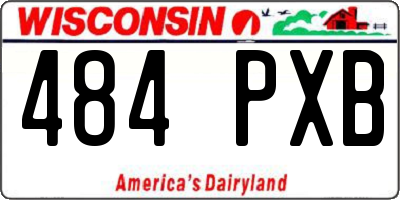 WI license plate 484PXB