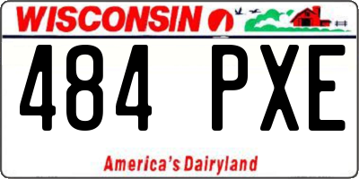 WI license plate 484PXE