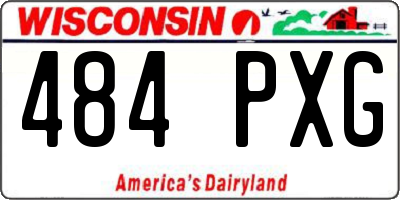 WI license plate 484PXG