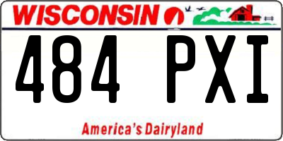 WI license plate 484PXI