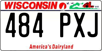 WI license plate 484PXJ