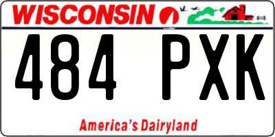 WI license plate 484PXK