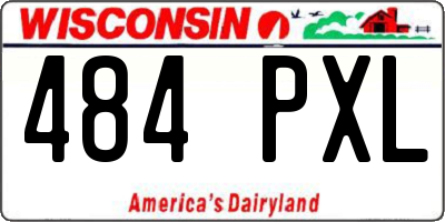WI license plate 484PXL